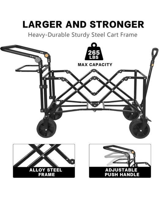 Mountaintop Black Collapsible Wagon