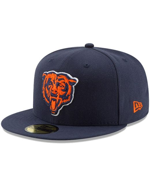 KTZ Blue Chicago Bears Team Basic 59fifty Fitted Hat for men