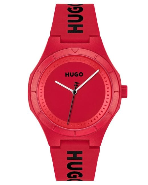 HUGO Red Lit For Him Quartz Watch 42mm for men