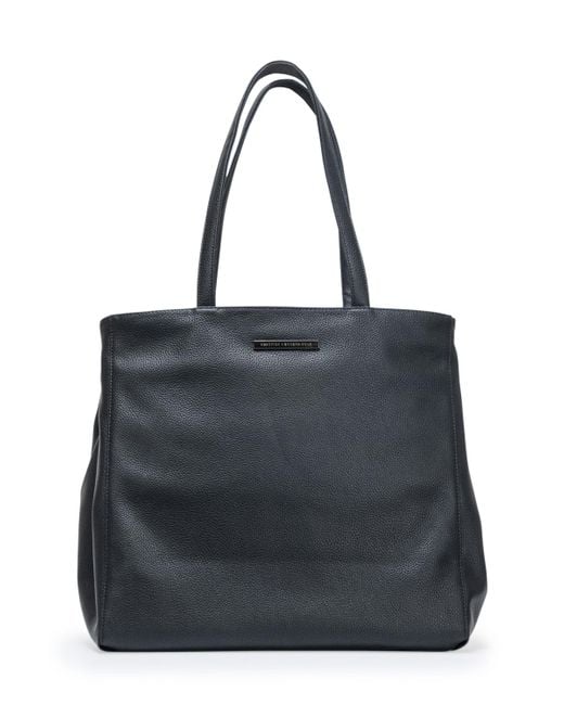 Kenneth Cole Black Faux Leather Marley 16" Laptop Tote