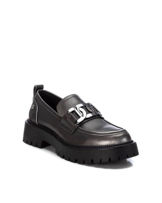 Xti Black Penny Loafers By