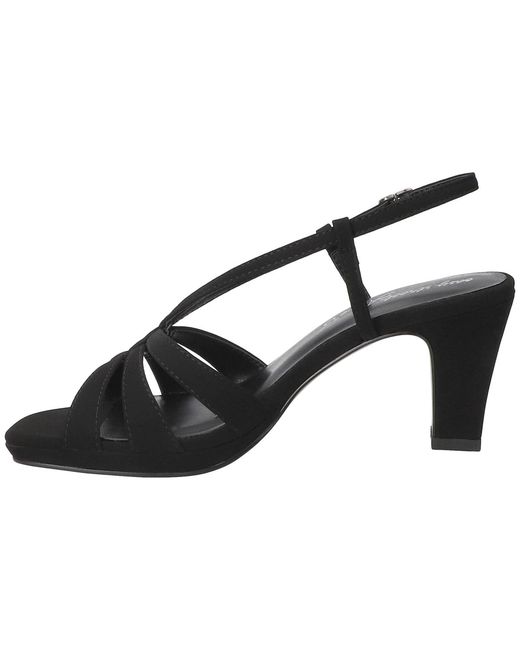 Easy Street Black Valorie Square Toe Platform Sandals