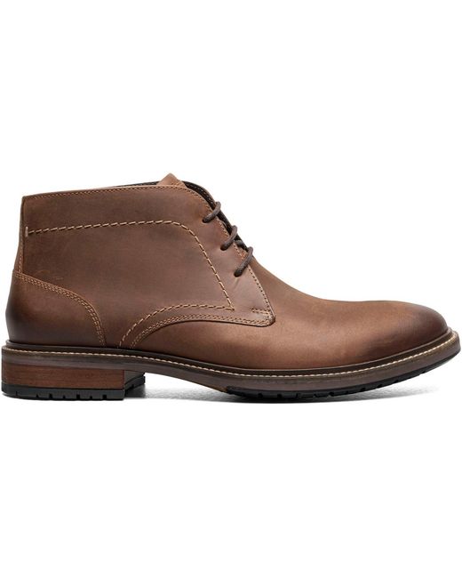 Florsheim Brown Forge Plain Toe Chukka Boots for men