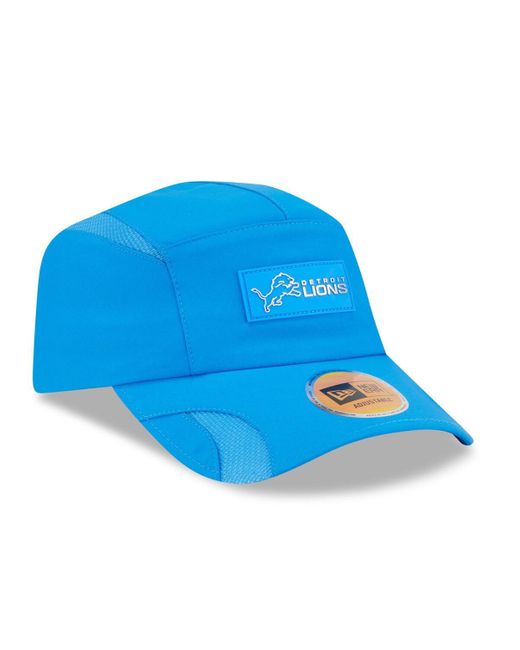 KTZ Blue Detroit Lions 2025 Sideline Runner Adjustable Hat for men