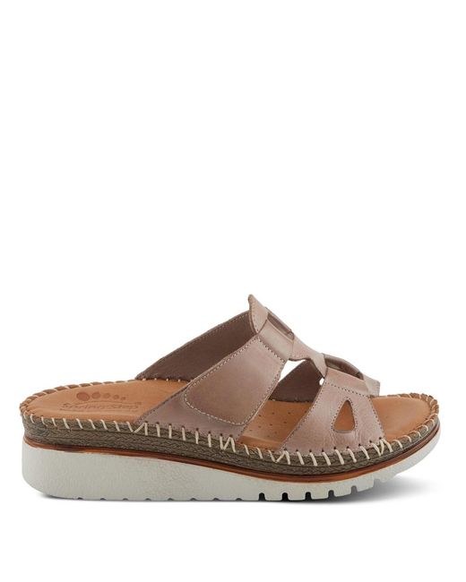 Spring Step Brown Montera Leather Slide
