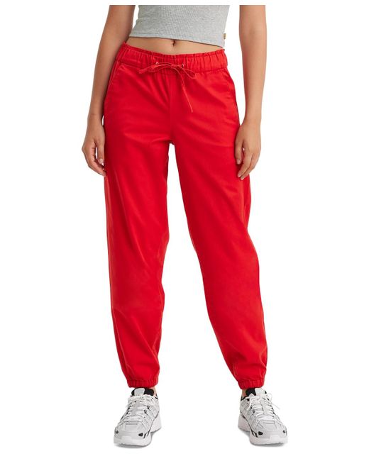 Levi's Red Off-duty High Rise Relaxed jogger Pants