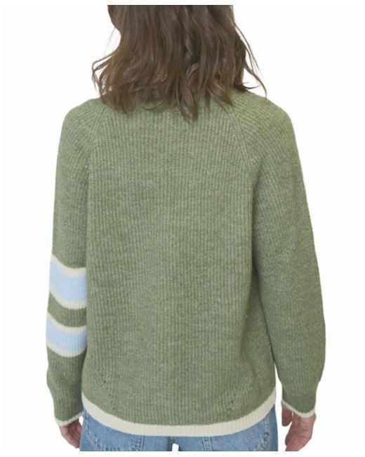 Central Park West Women's Green Marley Varsity Cardigan