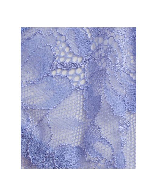 Ralph Lauren Blue Unlined Lace Full Coverage Bra 4l0026