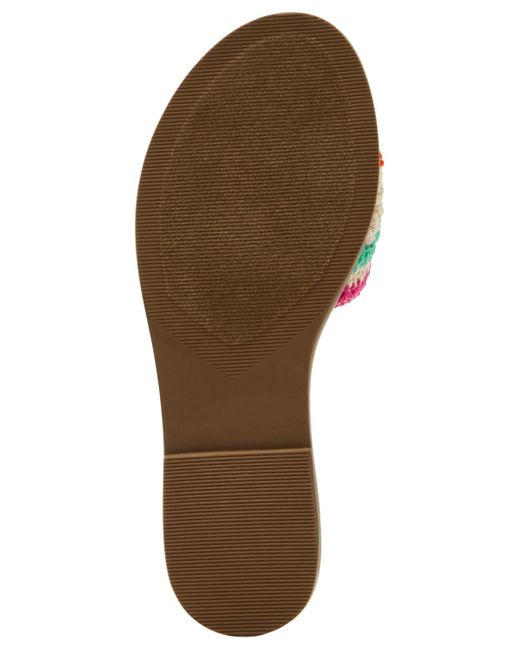 Steve Madden Multicolor Dipsy Knotted Embellished Slide Sandals