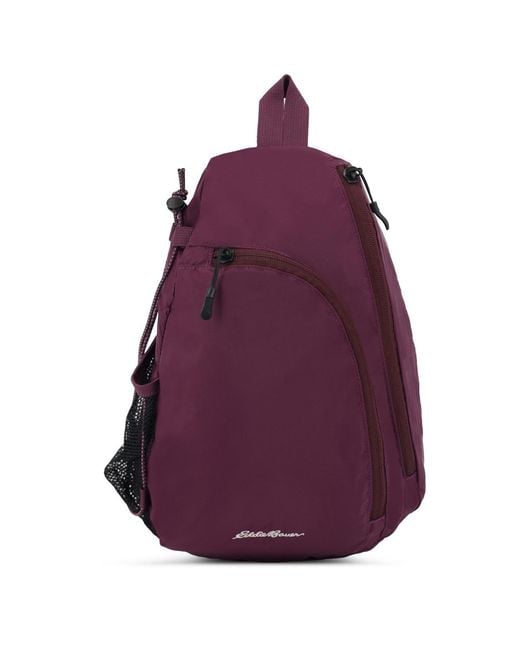 Eddie Bauer Purple Ripstop Sling Pack