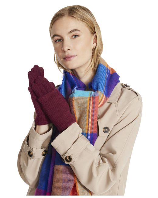 Steve Madden Purple Cozy Touchscreen Gloves