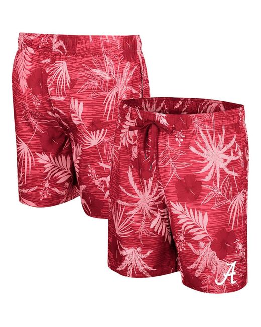 Colosseum Athletics Red Alabama Tide What Else Is New Swim Shorts for men
