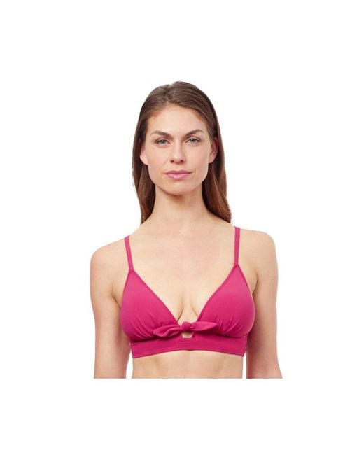 Gottex Pink Plus Size Dandy Bow Tie Bikini Swim Top
