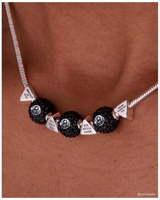 ALEX AND ANI Metallic Magic 8 Ball Slider Charm Necklace