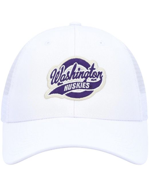Ahead White Washington Huskies Brant Trucker Adjustable Hat for men