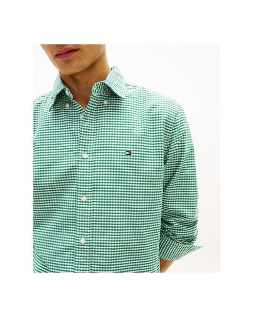 Tommy Hilfiger Green Heritage Oxford Gingham Shirt for men