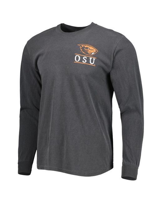 Image One Gray Oregon State Beavers Circle Campus Scene Long Sleeve T-shirt for men