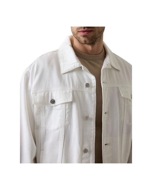 Guess Gray Regular-fit Spread Collar Trucker Jacket for men