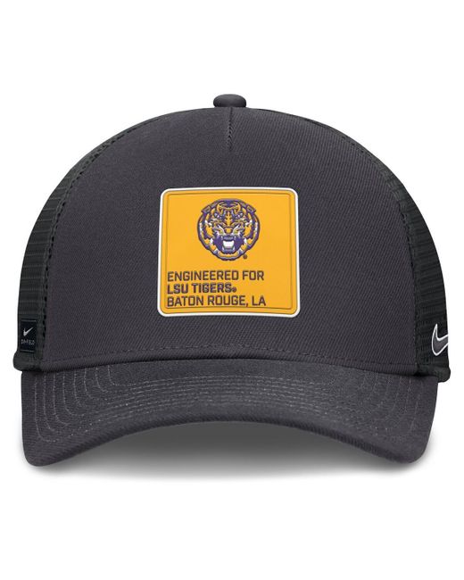 Nike Blue Anthracite/black Lsu Tigers 2025 On-field Rise Engineered Trucker Adjustable Hat for men