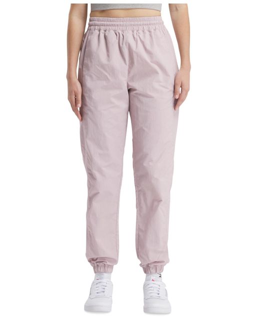 Reebok Pink Pull-on Logo Woven Track Pants