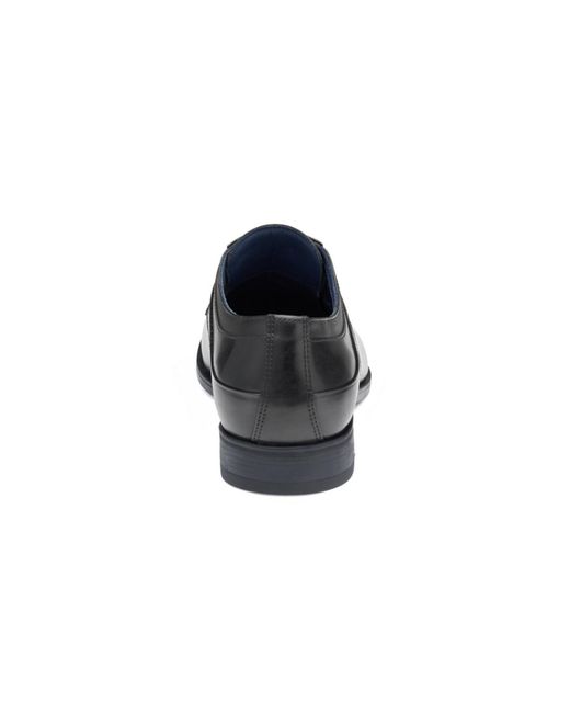 Johnston & Murphy Black Gibbons Cap Toe Oxfords for men