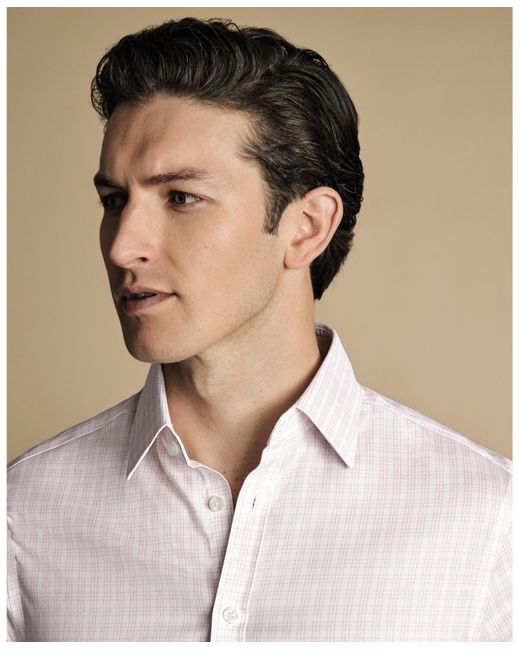 Charles Tyrwhitt Men's Natural Slim-fit Dress Shirt