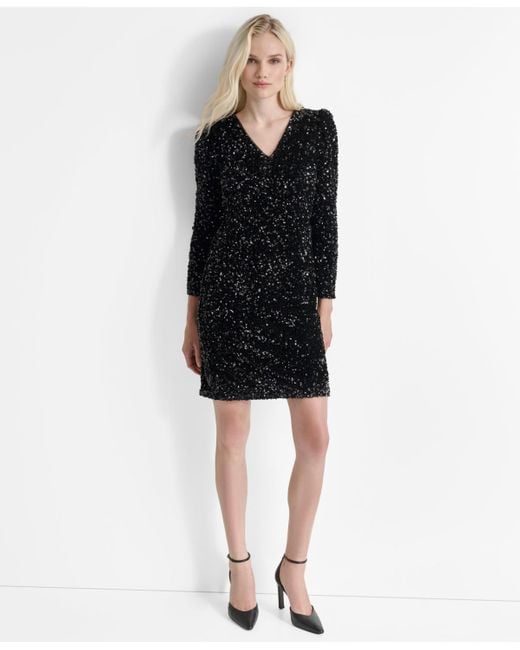 green long sleeve knit dress Osment Long Sleeve Knit Mini Dress Olive main image 0