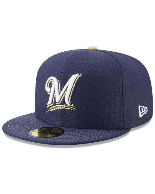 KTZ Milwaukee Brewers Spring Training 59fiftyfitted Cap in Blue for