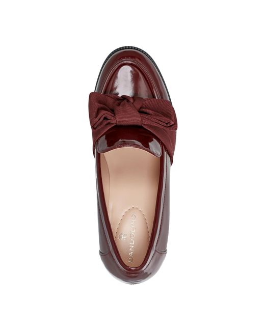 Bandolino Korrar Bow Detail Block Heel Loafers in Red Lyst