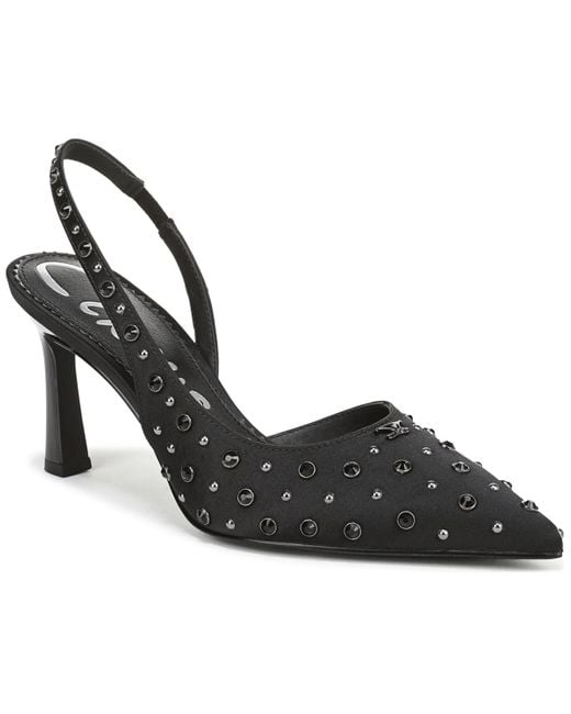 Circus by Sam Edelman Black Tallie Rhinestone Pointed-toe Asymmetrical Pumps