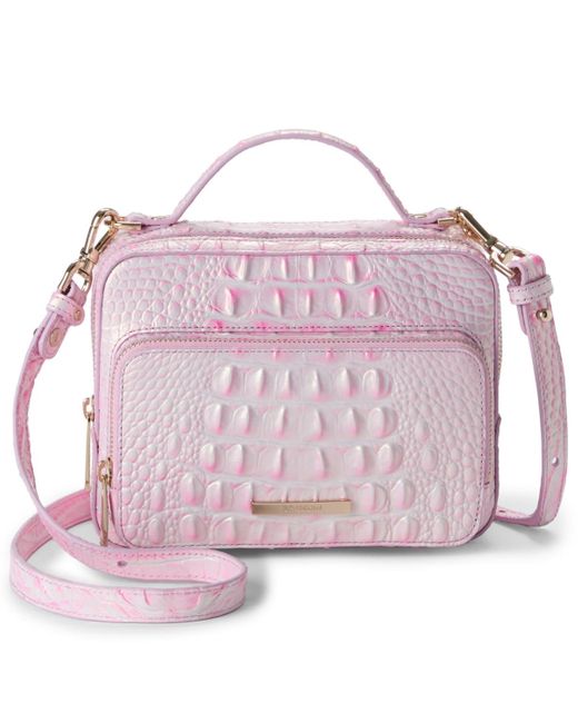 Brahmin Pink Tori Small Leather Melbourne Crossbody