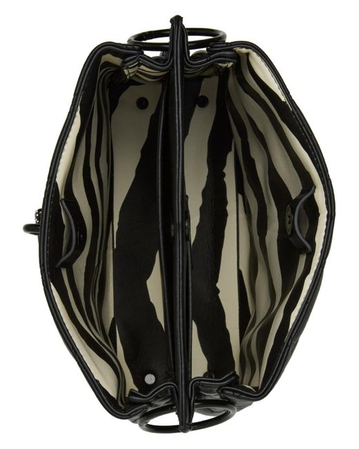Betsey Johnson Black Always Heart-core Small Bucket Bag
