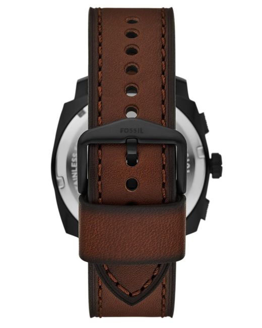 Fossil Machine Chronograph Black Stainless-steel Watch for Men | Lyst