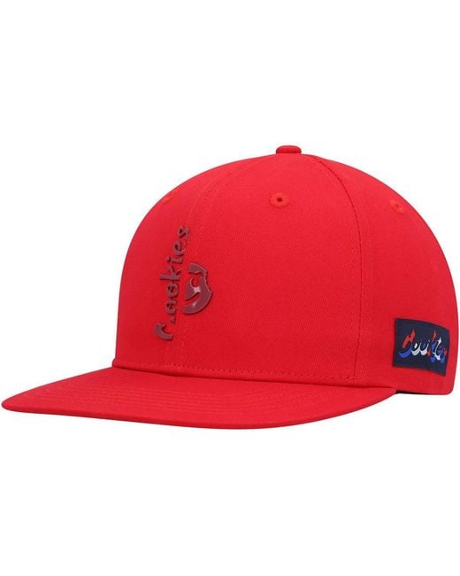 Cookies Red Searchlight Snapback Hat for men