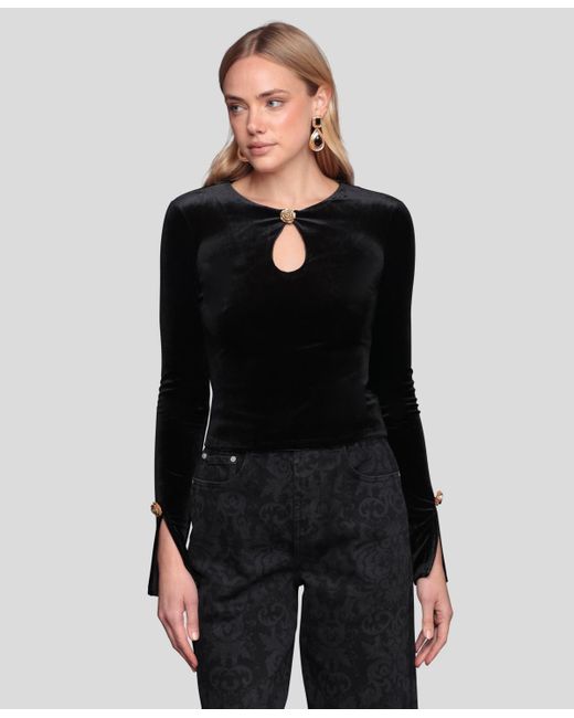 Avec Les Filles Black Long Sleeve Top