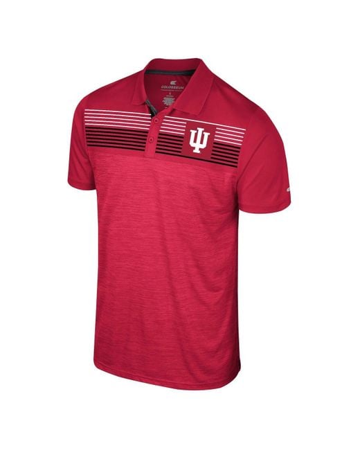 Colosseum Athletics Red Indiana Hoosiers Big And Tall Langmore Polo Shirt for men