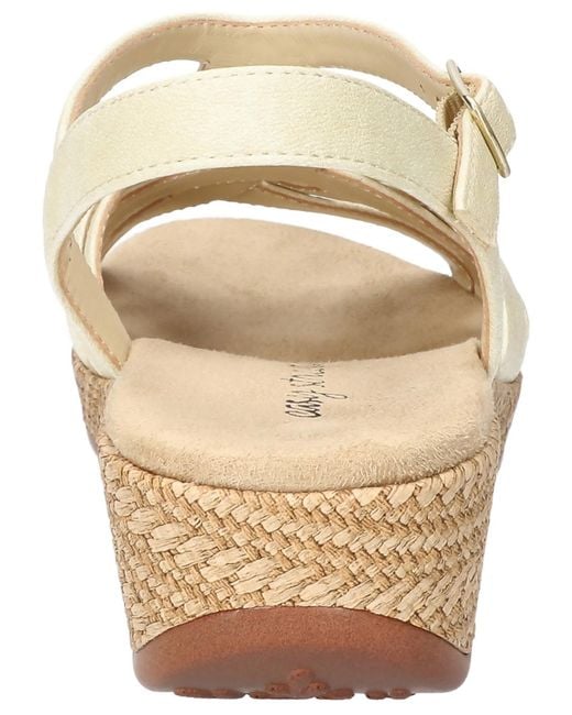 Easy Street Metallic Lua Wedge Heel Sandals