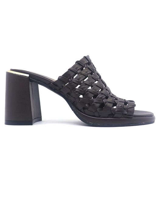 Kenneth Cole Black Solara Leather Sandal