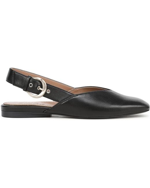 Naturalizer Black Crystal Slingback Flats