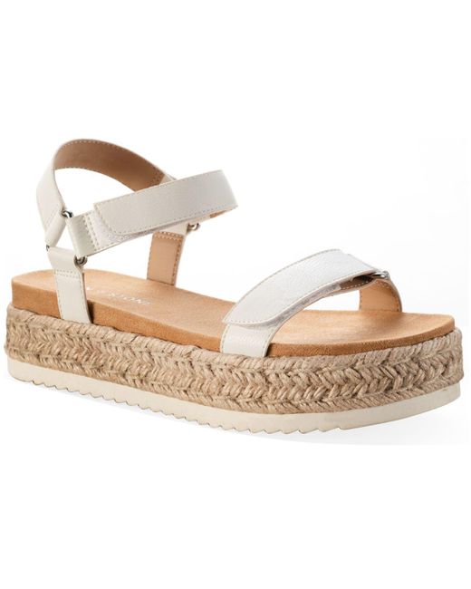 Sun & Stone Rylaan Wedge Sandals, Created For Macy's in White | Lyst Canada