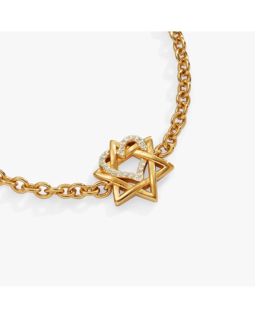 ALEX AND ANI White Star Of David Heart Bracelet
