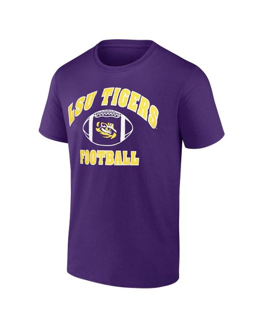 Fanatics Unlabeled Purple Lsu Tigers Basic Team Arch T-shirt for men