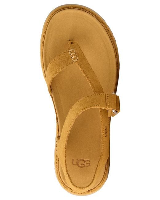 Ugg Metallic Goldengaze Open Toe Flat Sandals