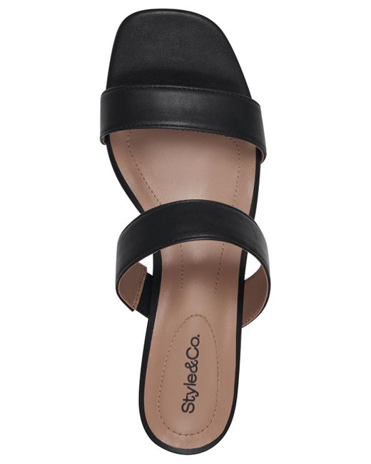 Style & Co. Black Victoriaa Slip-on Dress Sandals