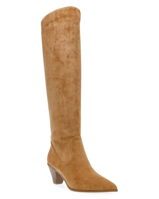 Anne Klein Brown Ware Pointed Toe Knee High Boots