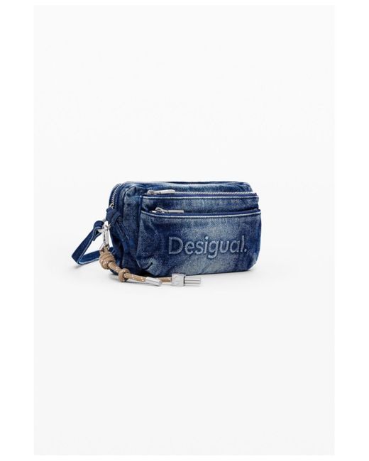 Desigual Blue Large Multi-pocket Denim Wallet