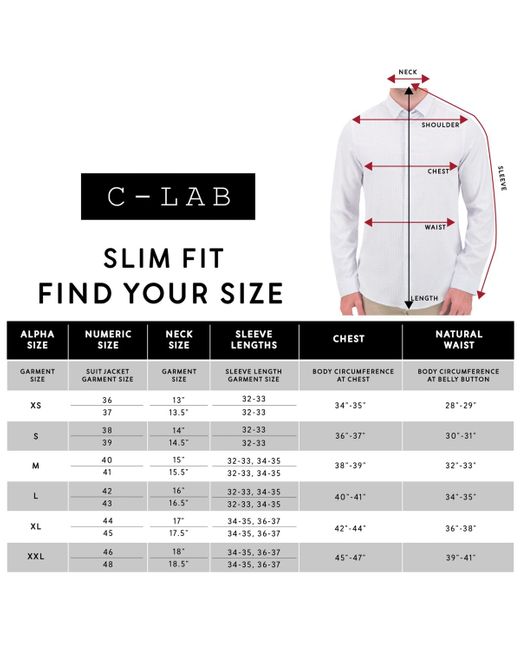 C-LAB NYC White Slim-fit Stretch Shirt for men