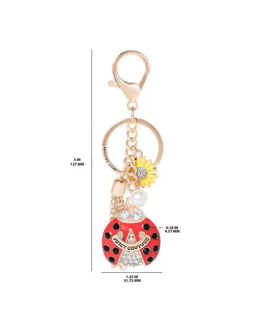 Juicy Couture White Ladybug Keychain