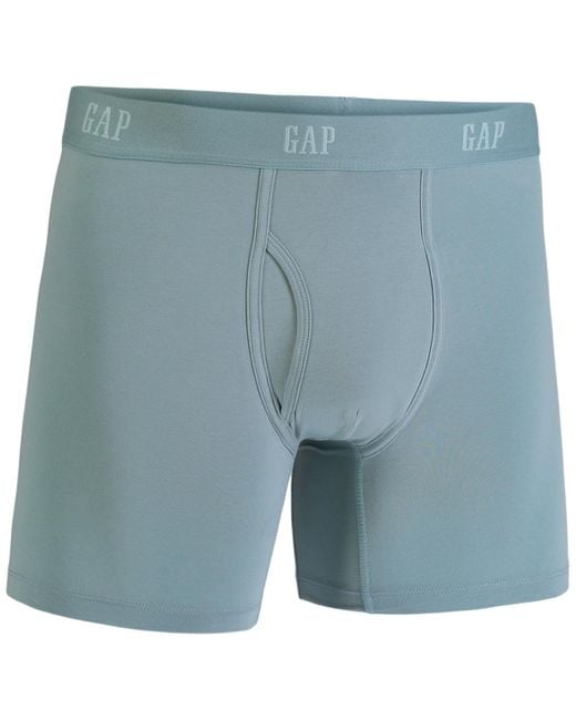Gap Blue 3-pk. Stretch Fly-front 5" Boxer Briefs for men