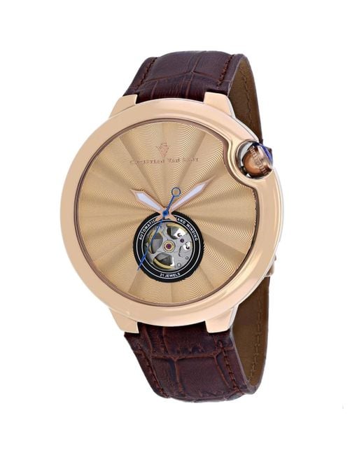 Christian Van Sant Black Cyclone Automatic Dial Watch for men